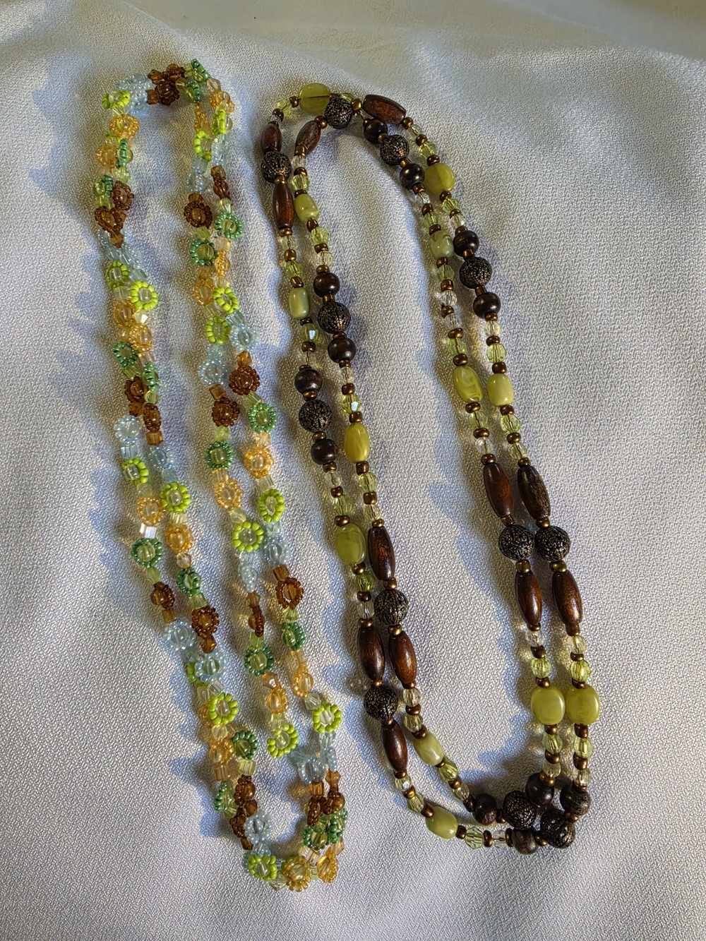 Set Of 2 Long Beaded Necklaces